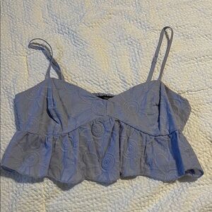 Forever 21 Blue Sleeveless Peplum Camisole